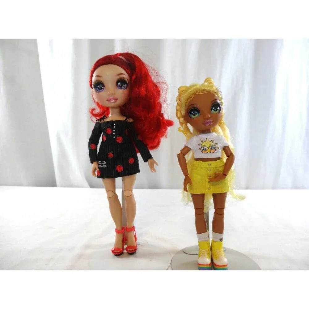 Rainbow High Ruby Anderson Dressed Articulated Fashion Doll + Sunny Madison Doll